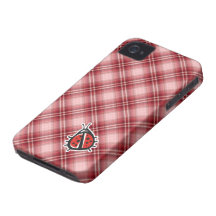 Red Plaid Cute Ladybug iPhone 4 Case-Mate Case