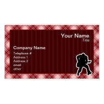 Red Plaid Guitarist Business Card