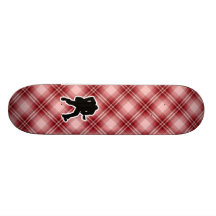 Red Plaid Guitarist Skate Deck