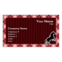 Red Plaid Horse Business Card