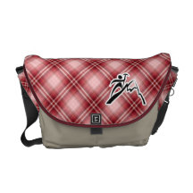 Red Plaid Mountain Climbing Commuter Bag