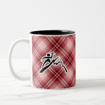 Red Plaid Mountain Climbing Mugs