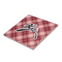 Red Plaid Mountain Climbing Tiles