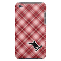 Red Plaid Snowboarding iPod Touch Covers