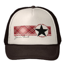 Red Plaid Star Hats