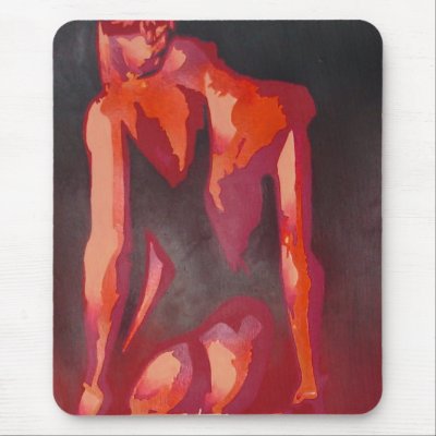 Red Plaits and Panties Mouse Pads by taiche