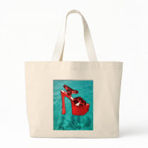 Red Platform Divers Tote Bag