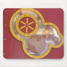 Red Playground Gears Mousepad