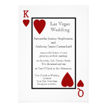 Red Playing Card Wedding Invitations
