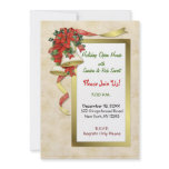 Red Poinsettia Bells invitations