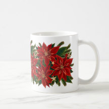 Red Poinsettia Mug