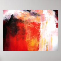 Red Polar - Abstract Art Poster