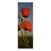 Red Poppies, bookmark business cards