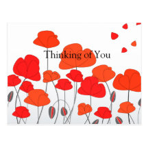 Red Poppies Card Post Card
