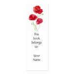 Red Poppies, Floral, Calendar  Book Mark Business Card