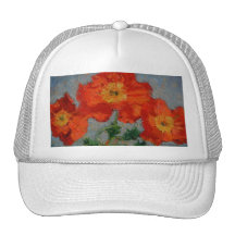 Red Poppies Trucker Hat