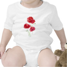 Red Poppies - Watercolor Tshirts