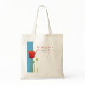 Red Poppy aqua Gift Bag