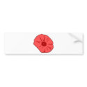 Red Poppy bumper stickers