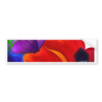 Red Poppy Butterfly Painting Art - Multi
