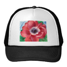 Red Poppy Cap Hat