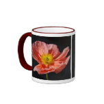 Red poppy flower and meaning coffee mugs