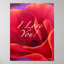 Red Poppy Flower Love Greetings