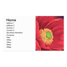 Red Poppy Flower Painting Art - Multi Business Card Templates