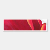 Red Poppy Flower Painting - Multi Bumper Sticker