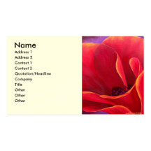 Red Poppy Flower Painting - Multi Business Cards