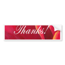 Red Poppy Flower Painting with Thank You