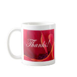 Red Poppy Flower Painting with Thank You Coffee Mugs
