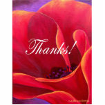 Red Poppy Flower Painting with Thank You photo sculptures