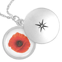 Red Poppy Personalized Necklace
