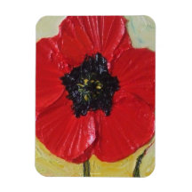 Red Poppy Premium Magnet