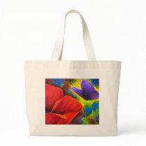 Red Poppy With Butterfly Art - Multi Bag