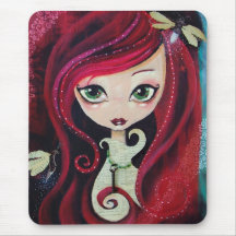 "Red Portrait" Original Artwork Mousepads
