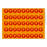 Red Puffy Heart Hole Dots cards