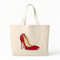 Red Pumps Canvas Bag