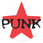 red punk star stickers