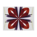 Red Purple Abstract Design postcards