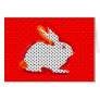 'red rabbit' digital painting card