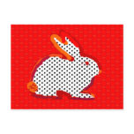 'red rabbit' digital painting Postcard