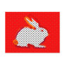 'red rabbit' digital painting Postcard