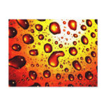 Red Rain Drops Post Cards