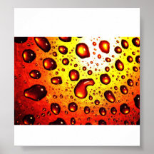 Red Rain Drops Print
