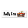 Red Rally Car Rally Fan Bumper Sticker