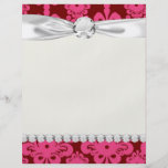 red raspberry and brown mod damask full color flyer