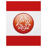 Red recycle symbol custom flyer