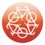 Red recycle symbol stickers